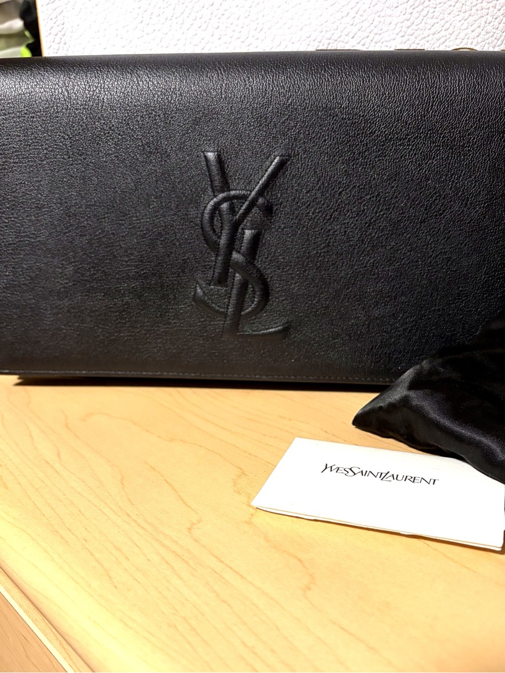 YSL Yves Saint Laurent Belle de Jour Clutch Black